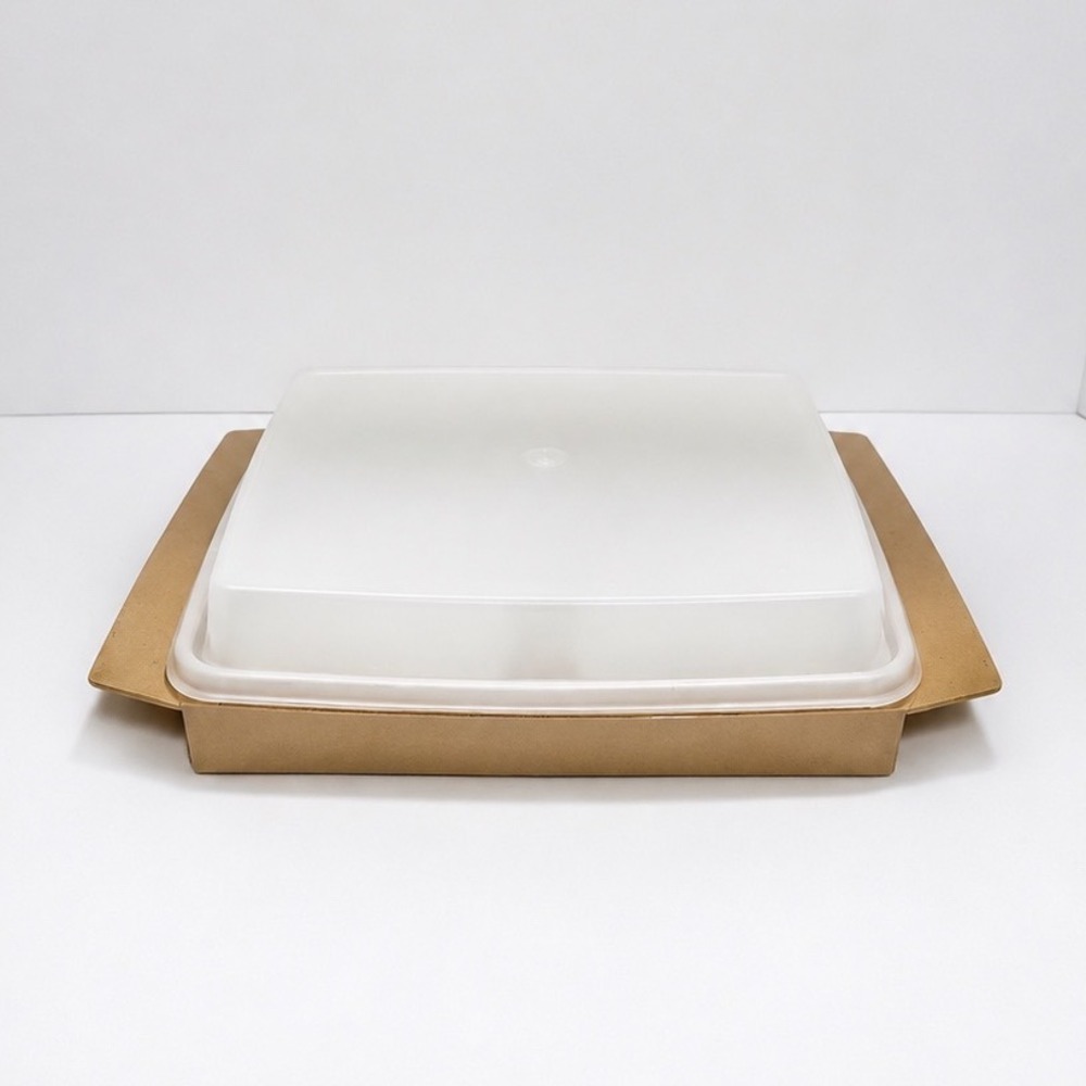 Vintage Tupperware Deviled Egg Carrier Harvest Gold Serving Tray with Lid